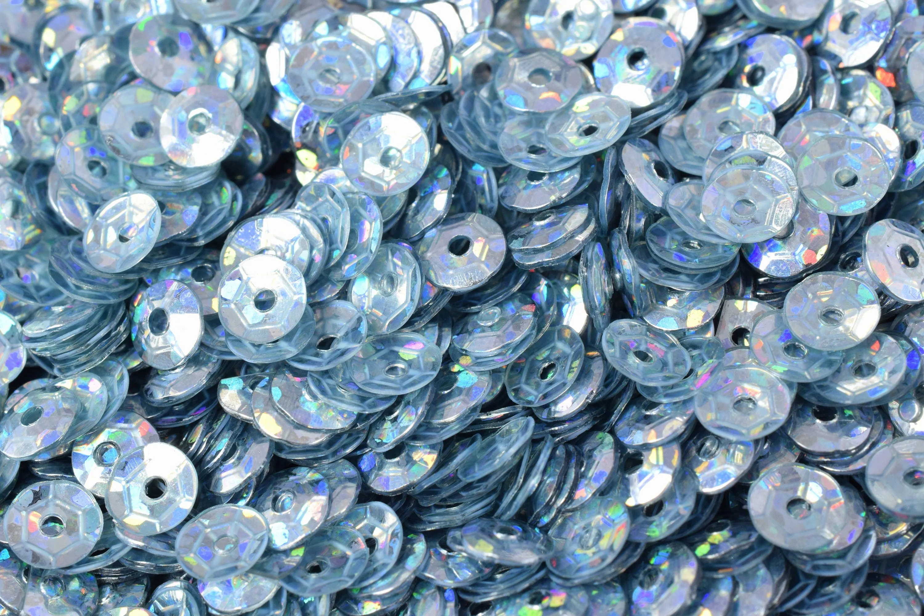 3/4/6mm Blue Silver Cup Glossy Iridescent Round Sequins/Loose Paillettes Sequin,Decorations,garland,applique,trimssewing,theater,costume