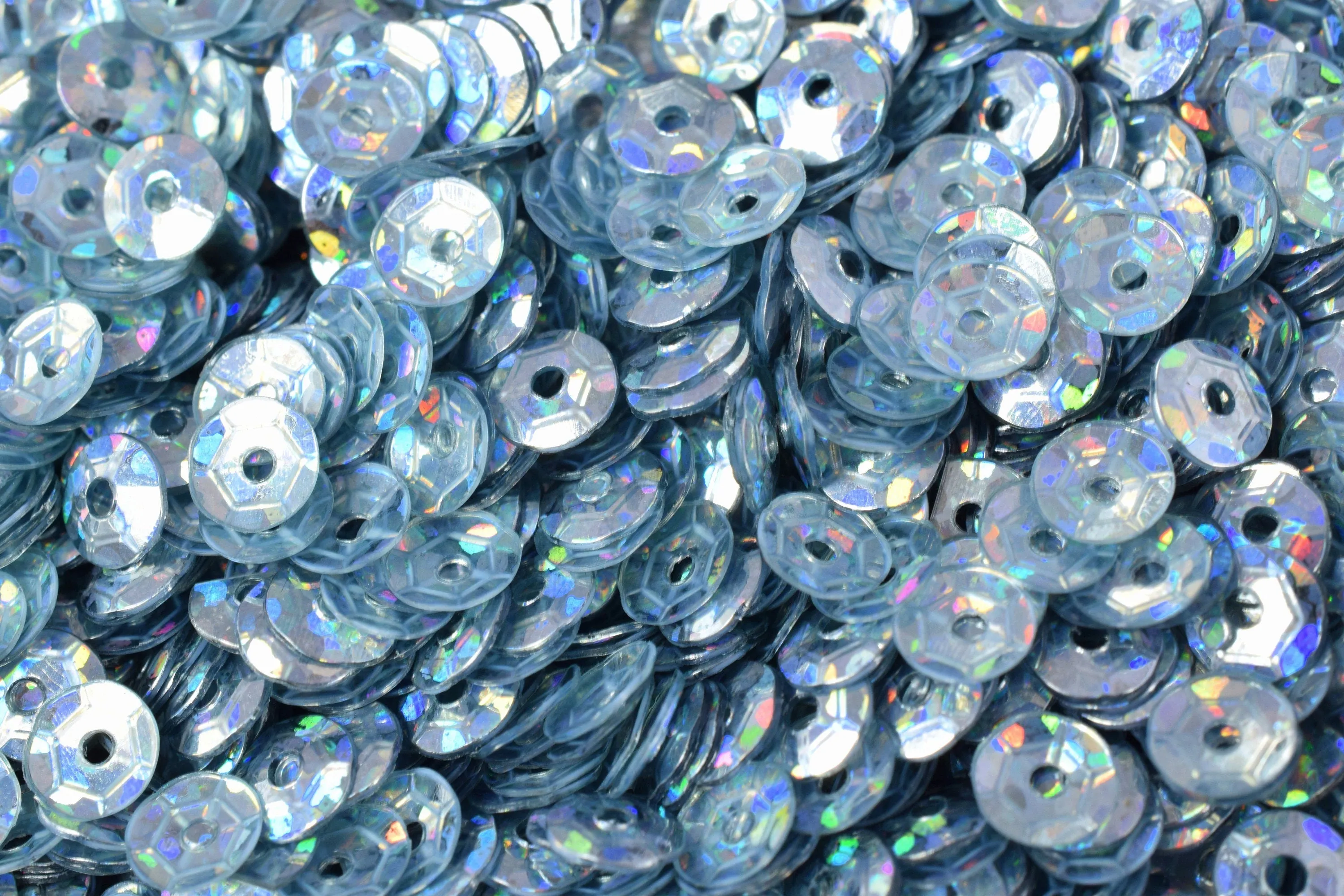 3/4/6mm Blue Silver Cup Glossy Iridescent Round Sequins/Loose Paillettes Sequin,Decorations,garland,applique,trimssewing,theater,costume