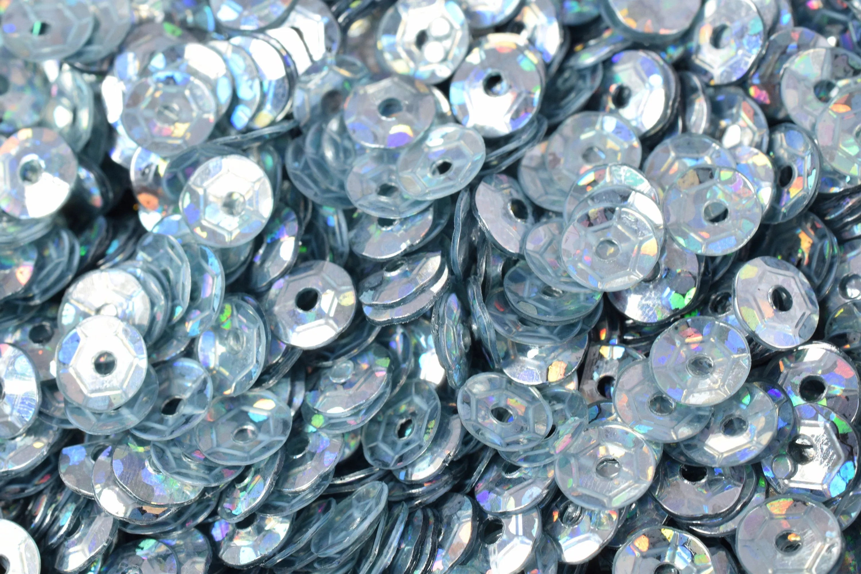 3/4/6mm Blue Silver Cup Glossy Iridescent Round Sequins/Loose Paillettes Sequin,Decorations,garland,applique,trimssewing,theater,costume