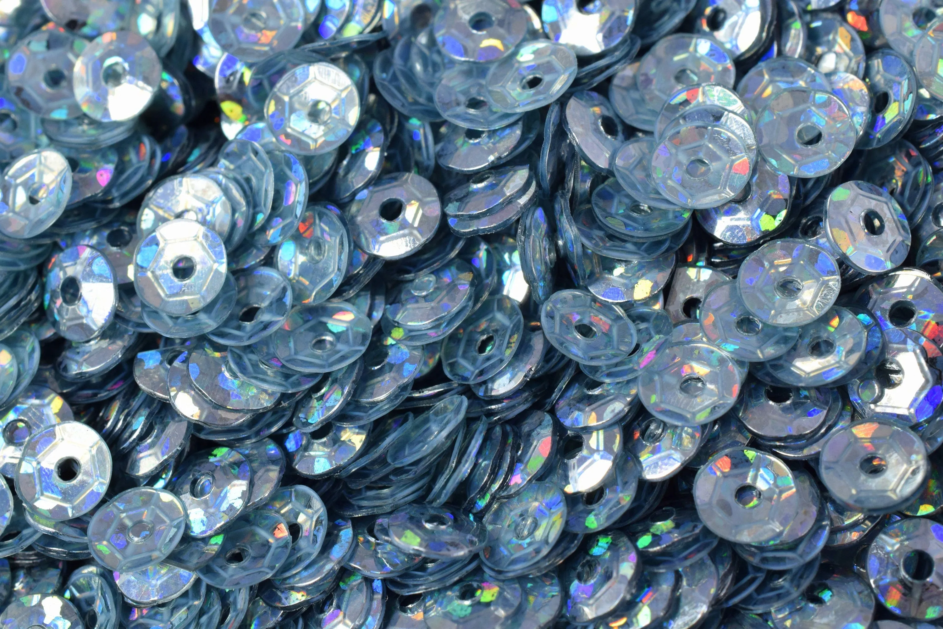 3/4/6mm Blue Silver Cup Glossy Iridescent Round Sequins/Loose Paillettes Sequin,Decorations,garland,applique,trimssewing,theater,costume