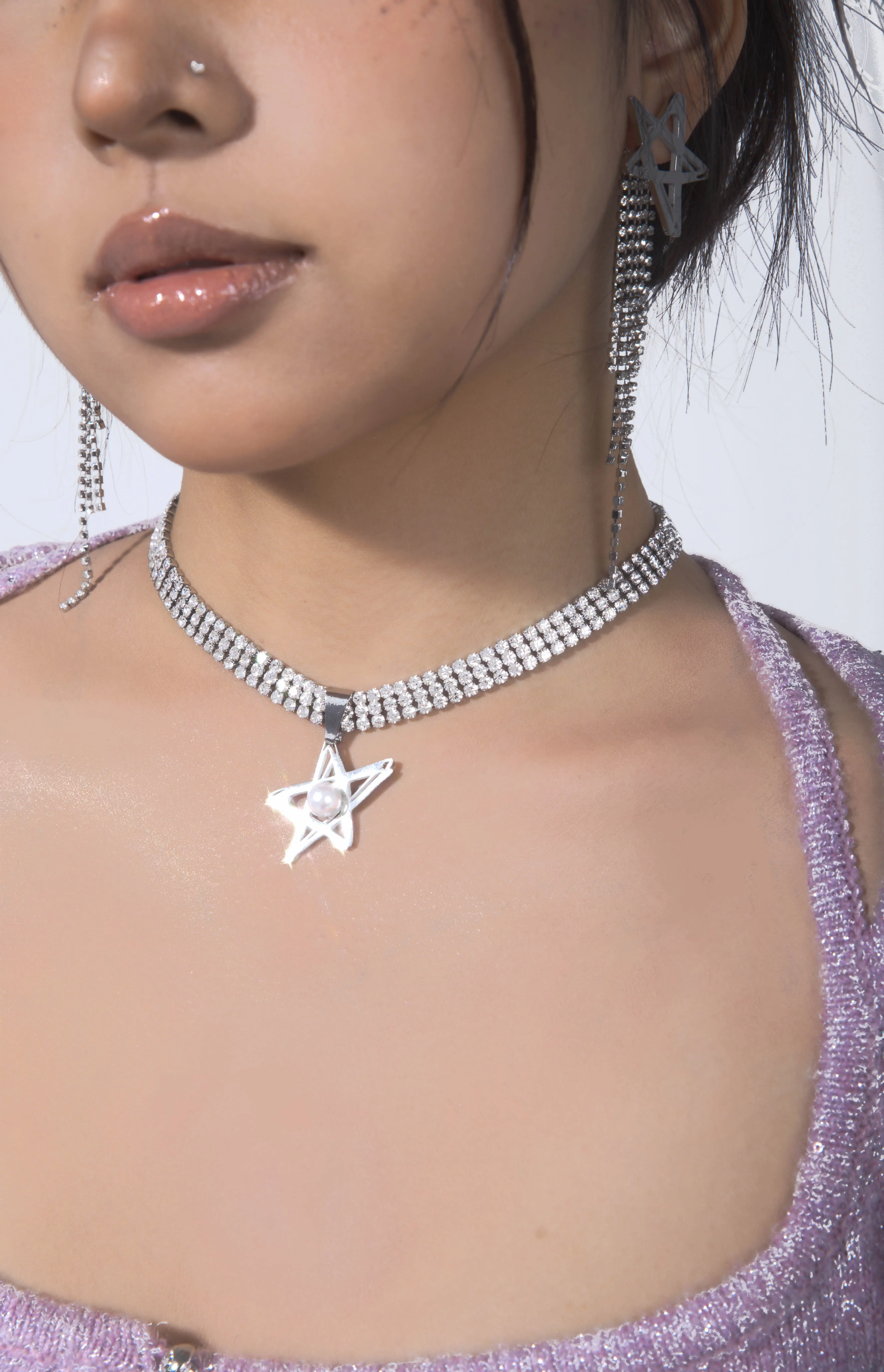 40% OFF! Fervooor Starlight Party Shine Zirconia Choker