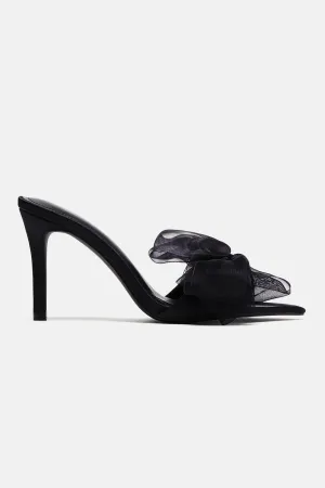 A Gift For You Bow Sandals - Black