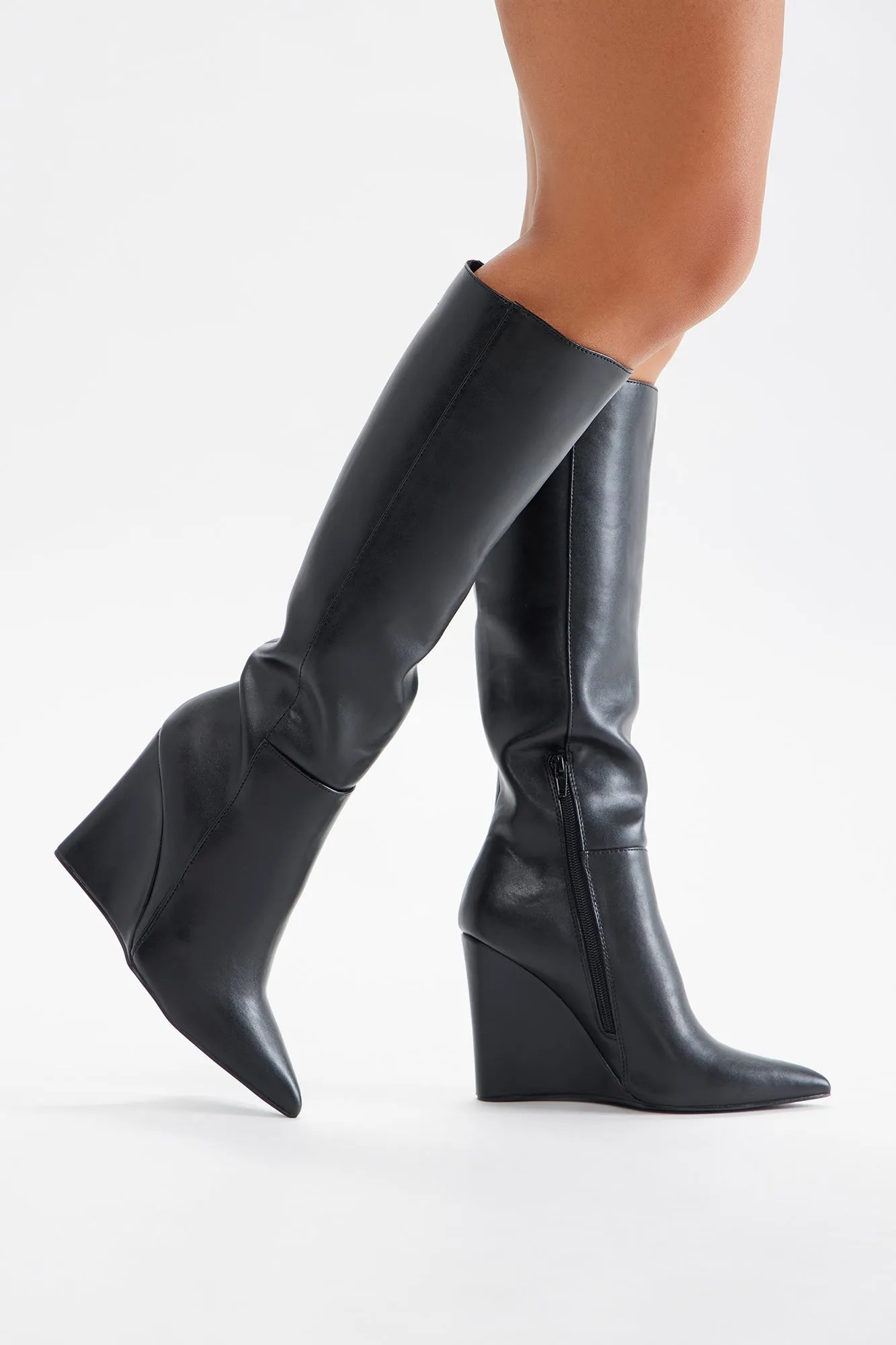 Adriana Knee High Boots - Black