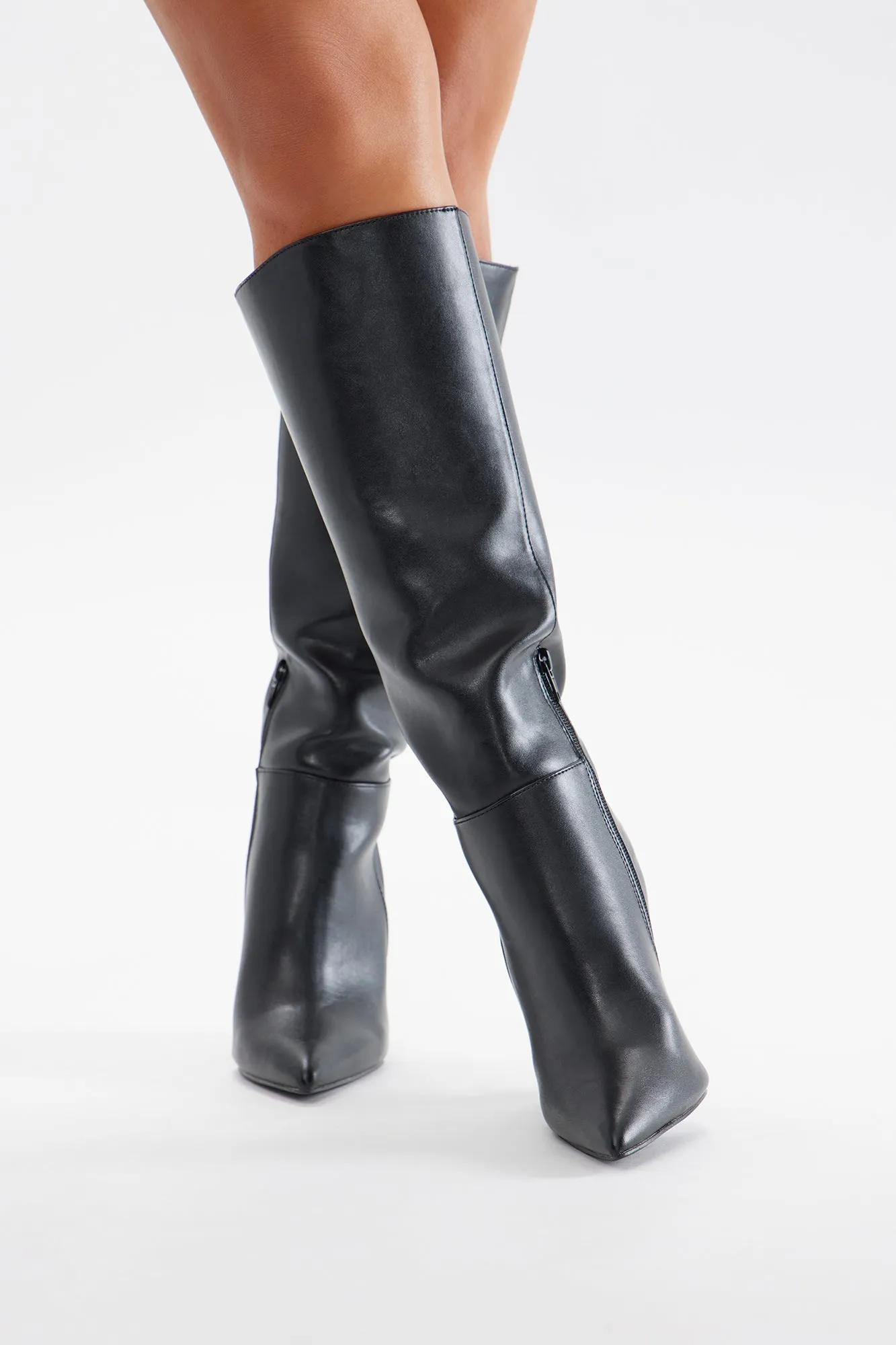 Adriana Knee High Boots - Black