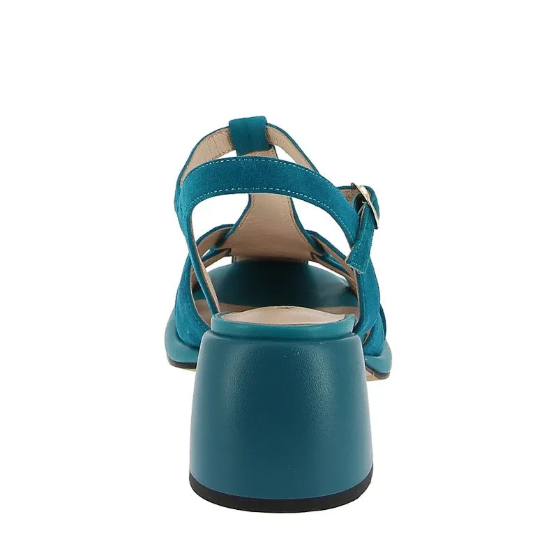 Alfie & Evie Yael Turquoise Suede Heel