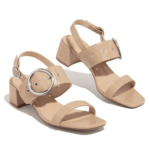 Amozae Around-The-Ankle Adjustable Buckle Closure Sandals