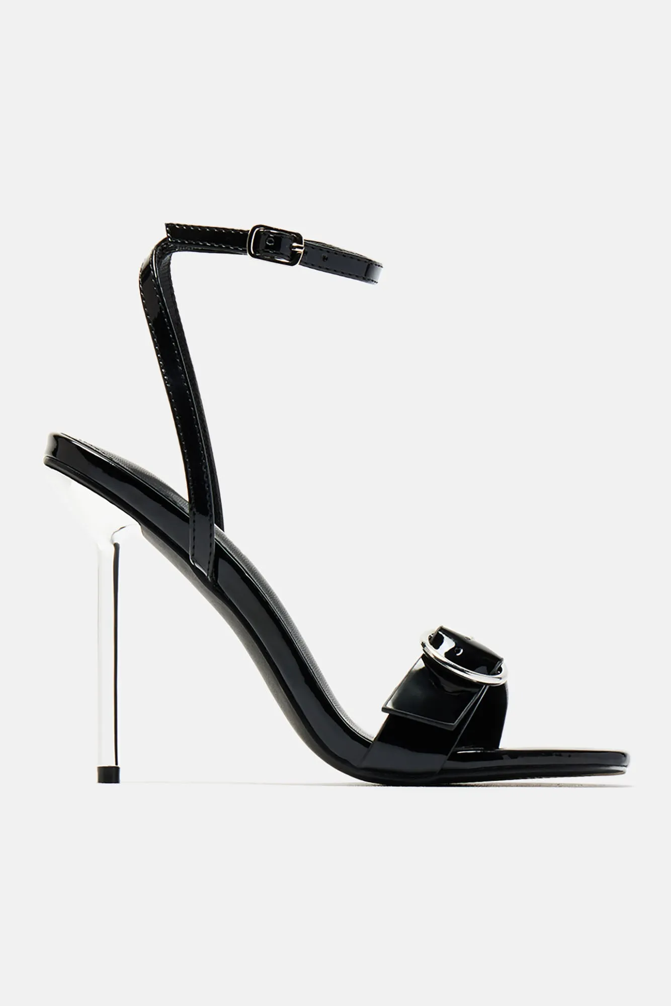 Aniyah Buckle Heeled Sandals - Black