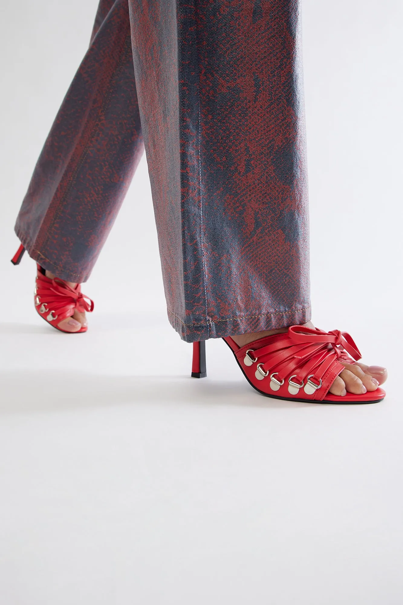 Arley Bow Mules - Red