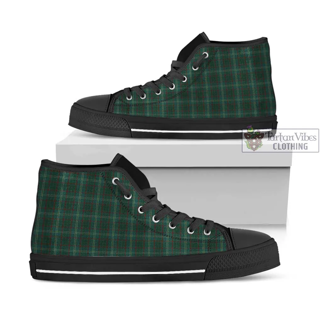 Armagh County Ireland Tartan High Top Shoes