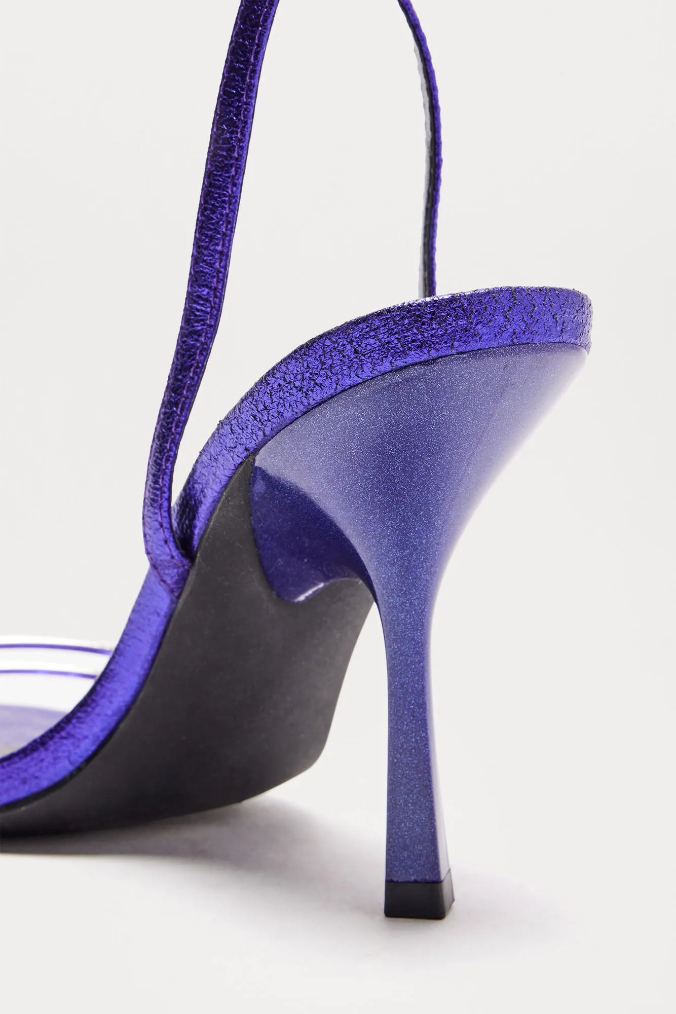 Elegant Purple Arya Metallic Heels for Women - Stylish and Chic Footwear