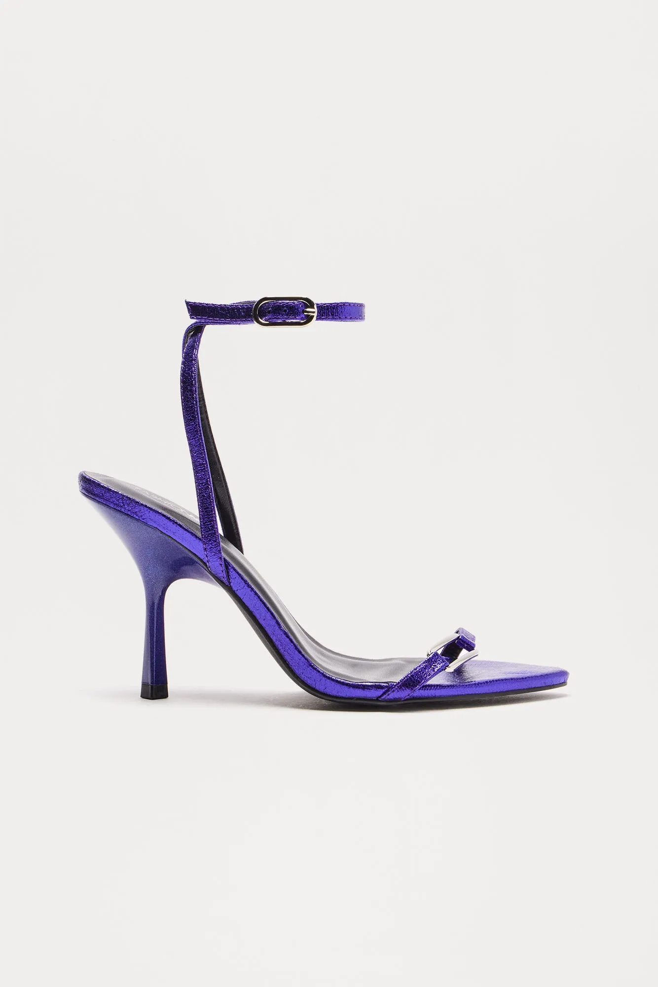 Elegant Purple Arya Metallic Heels for Women - Stylish and Chic Footwear