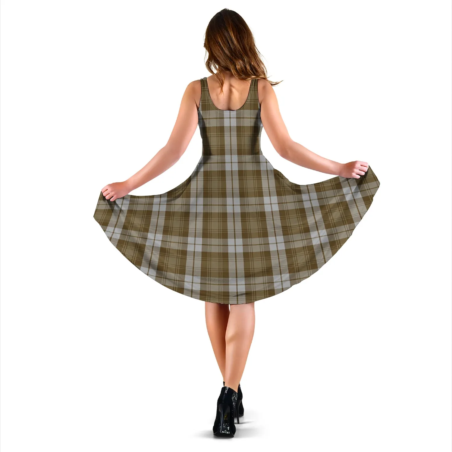 Baillie Dress Tartan Sleeveless Midi Womens Dress