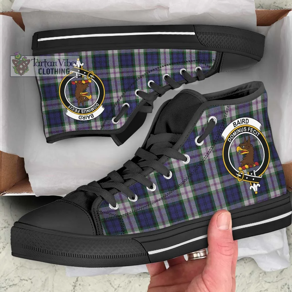 Baird Dress Tartan High Top Shoes with Family Crest