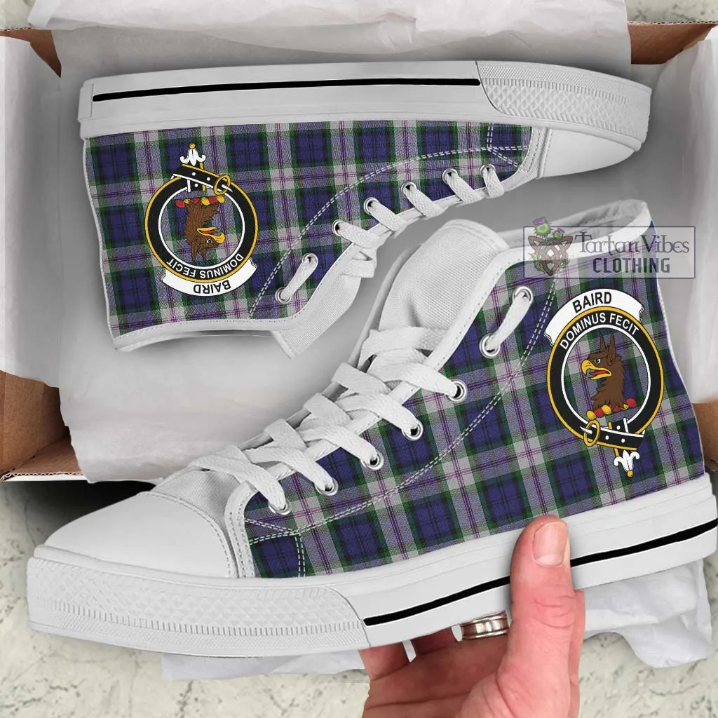 Baird Dress Tartan High Top Shoes with Family Crest