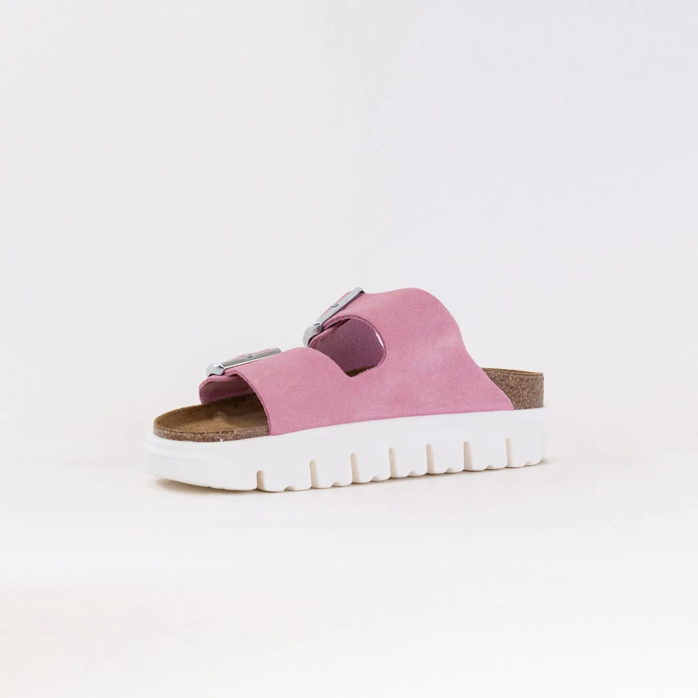 Birkenstock-Papillo Arizona Platform (Women's) - Candy Pink Suede