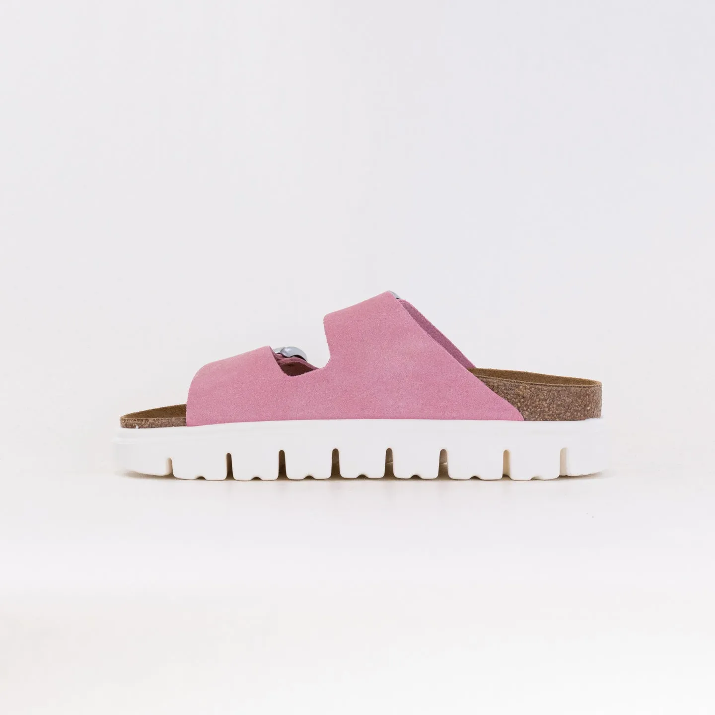 Birkenstock-Papillo Arizona Platform (Women's) - Candy Pink Suede