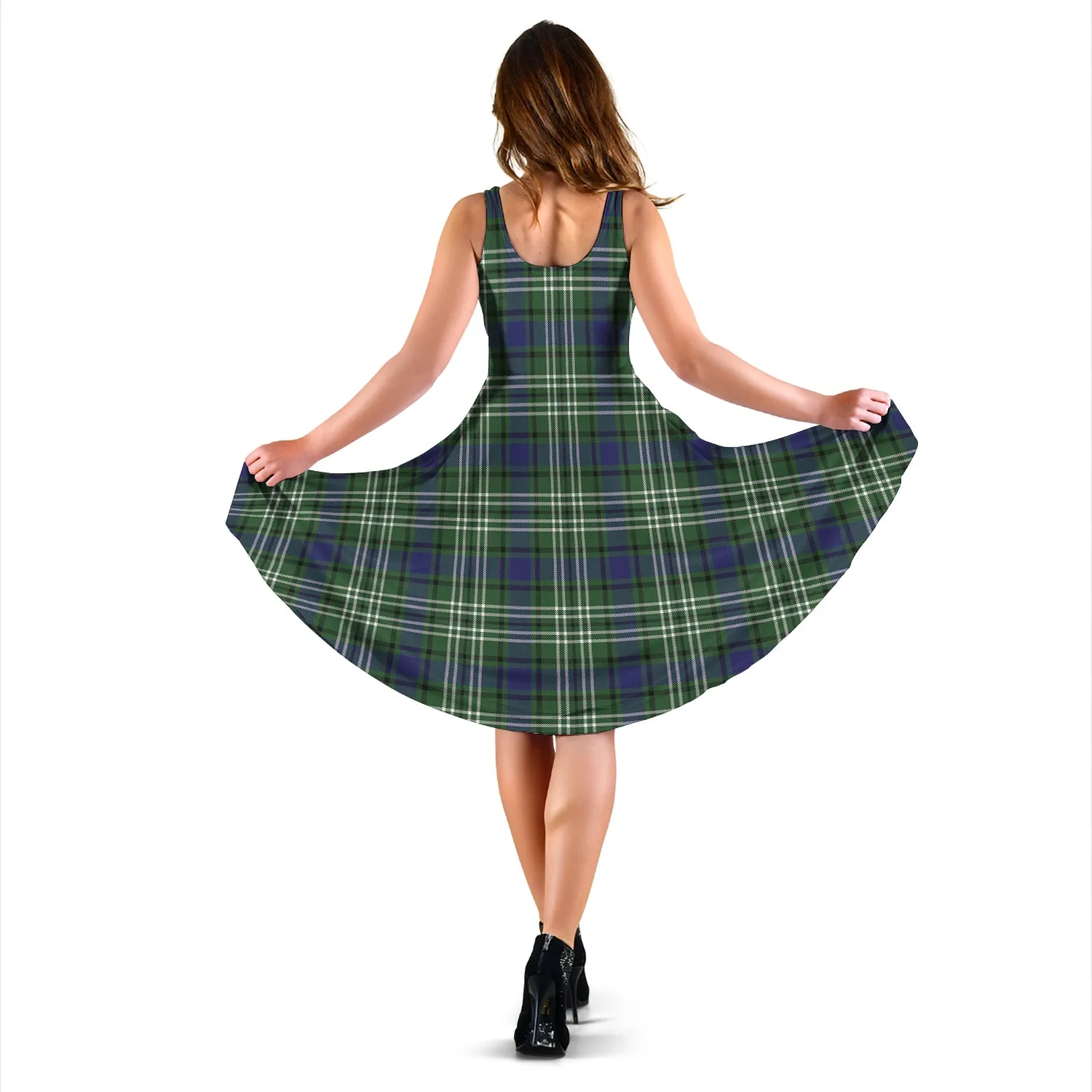 Blyth Tartan Sleeveless Midi Womens Dress