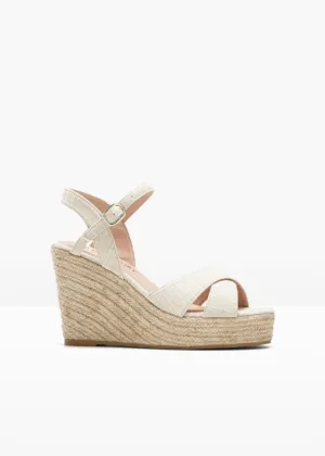 Bodyflirt wedge sandals, beige