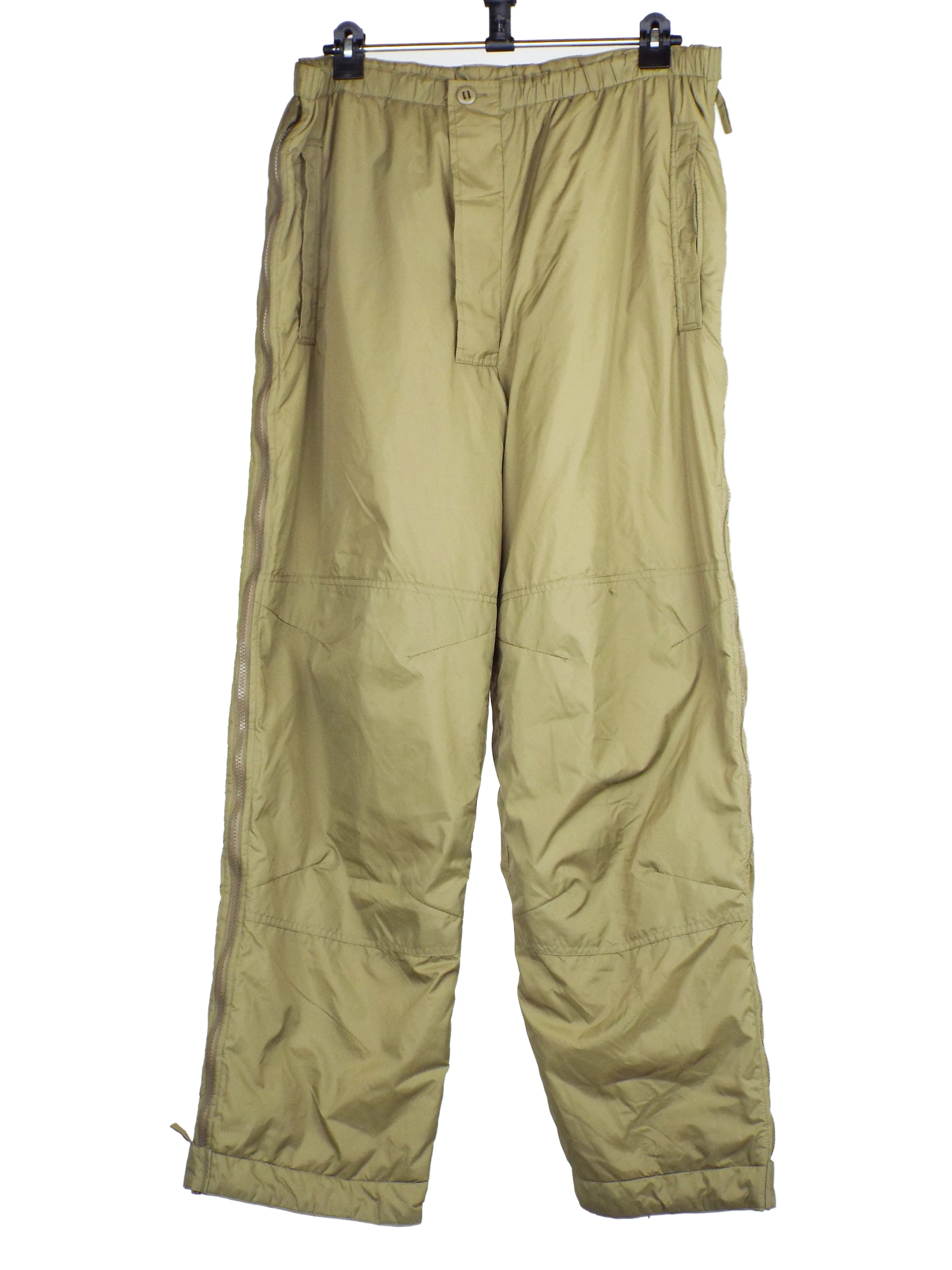 British Soft Insulated Cold Weather over-trousers - full-length leg side zips - Unissued