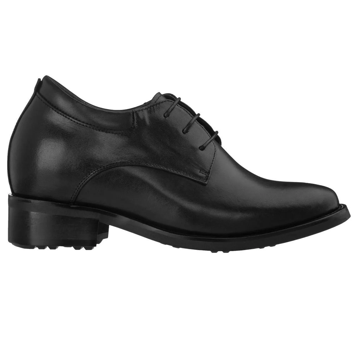 CALDEN 4-Inch Taller Black Classic Derby Elevator Shoes - K59510