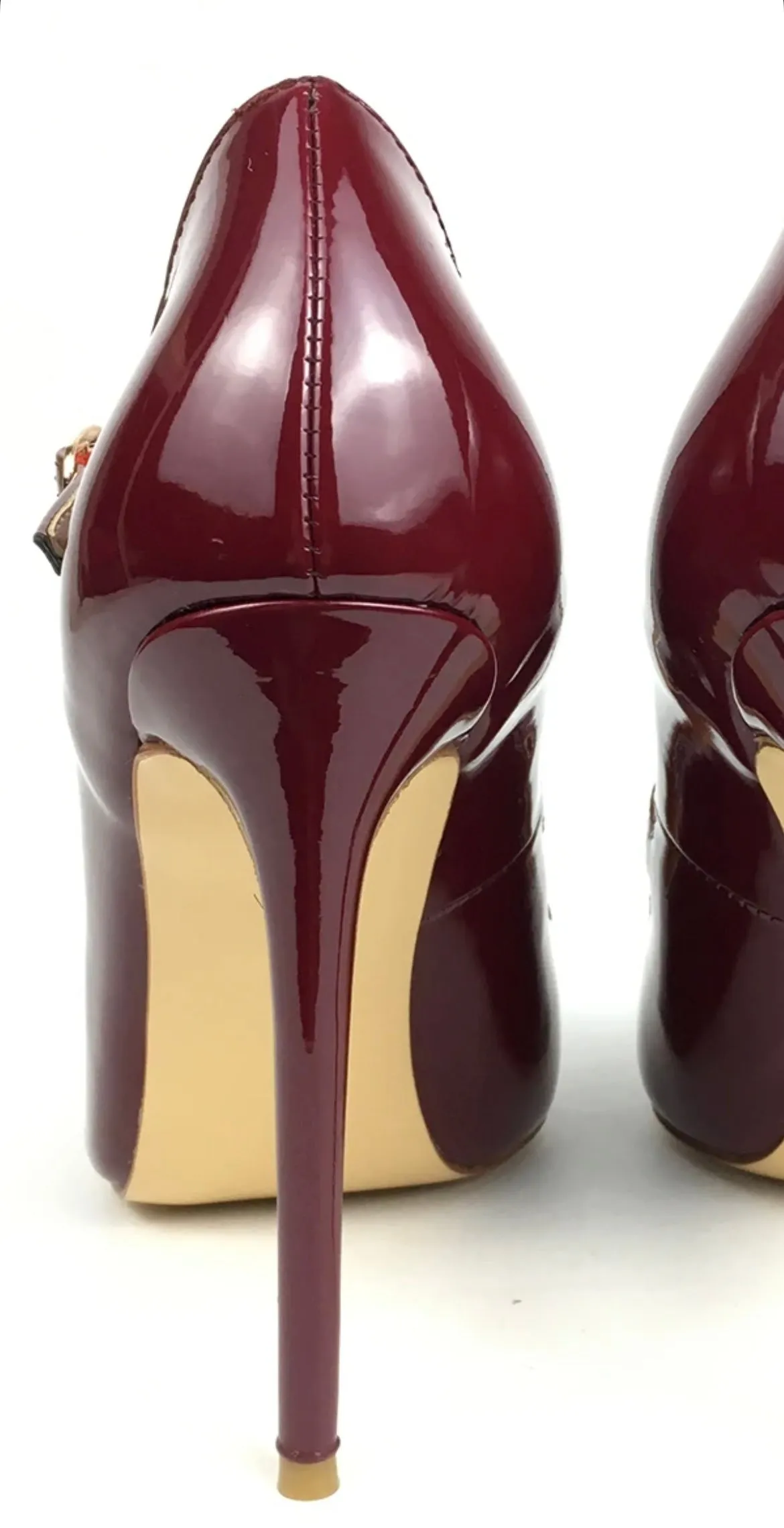 Custom color Patent leather Peeptoe Pumps