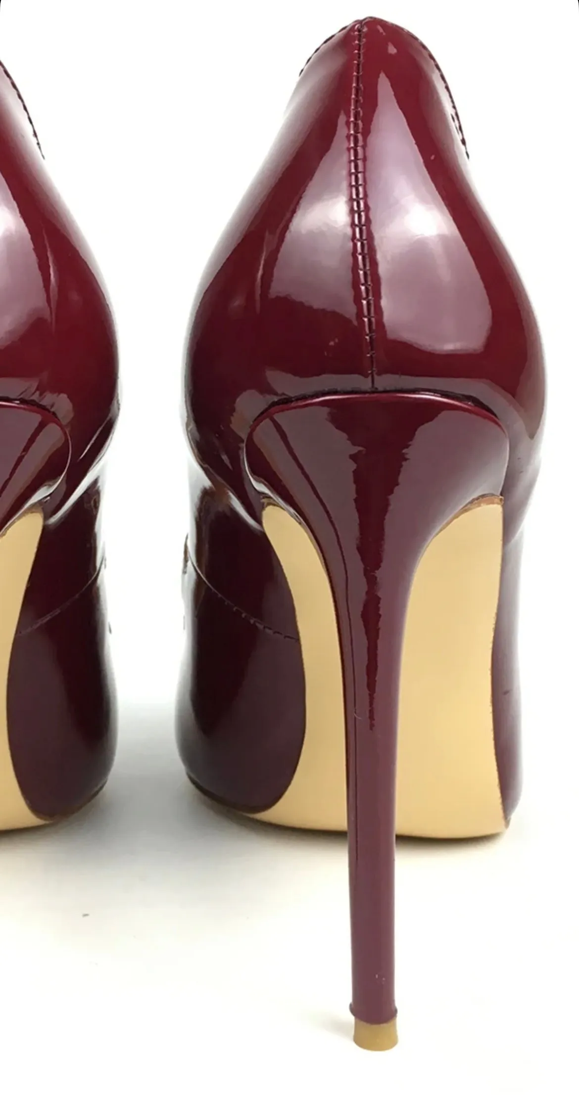 Custom color Patent leather Peeptoe Pumps