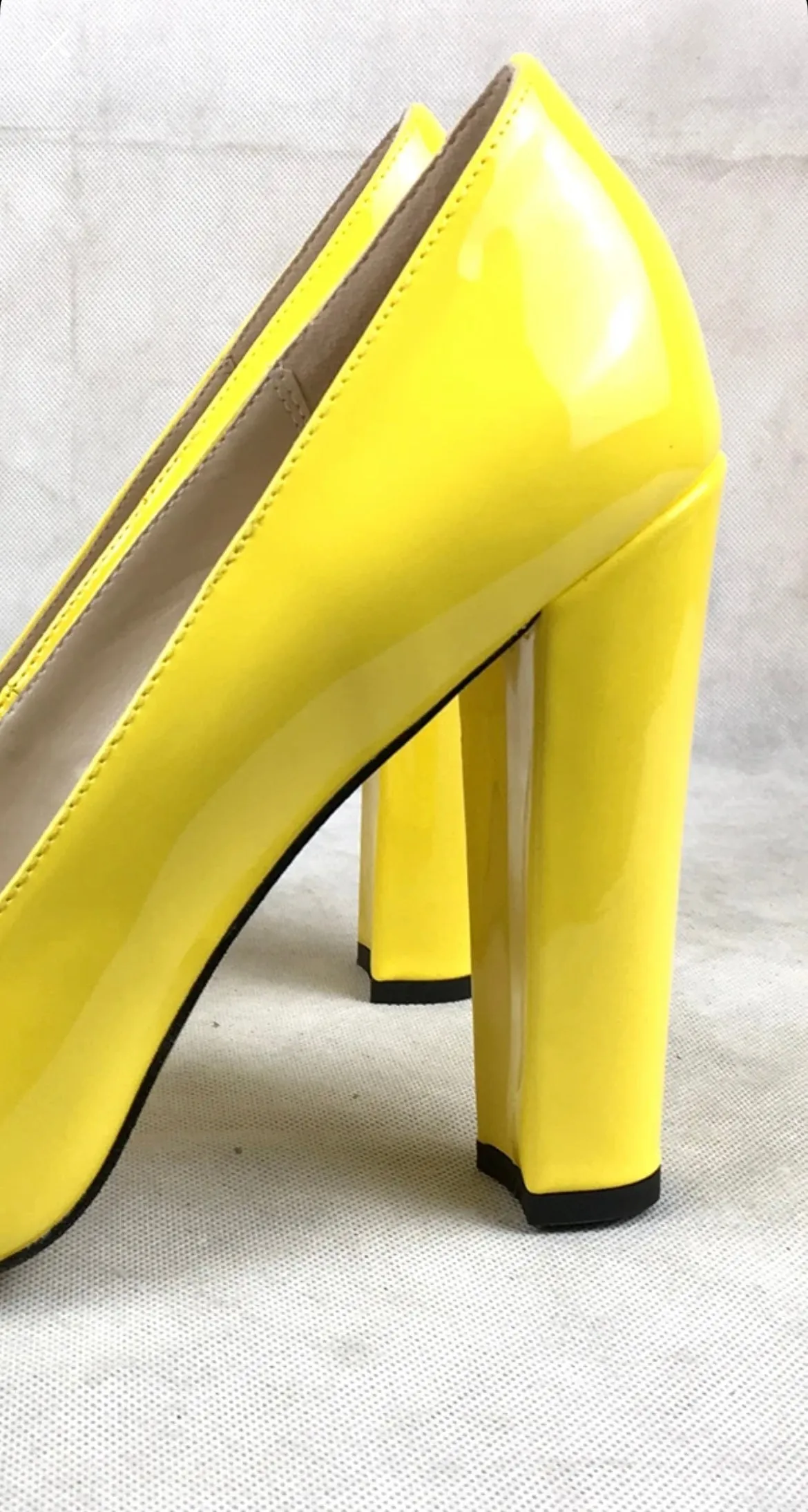 Custom color Patent leather Peeptoe Pumps