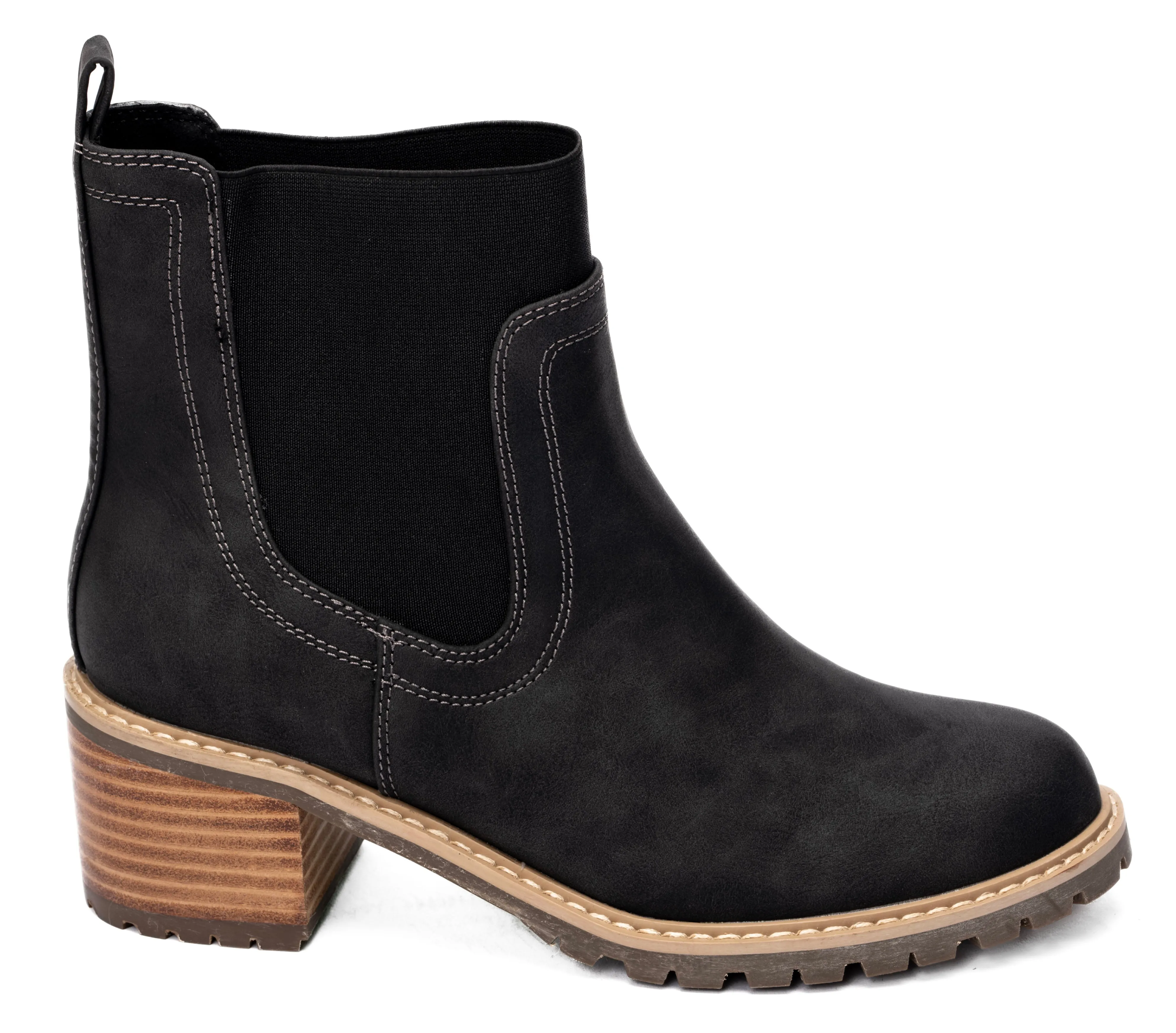 Dark Charcoal Block Heel Boot