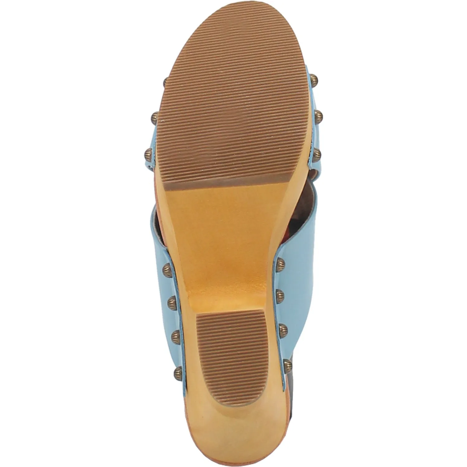 Dingo Womens Driftwood Studs Blue Leather Sandals Shoes