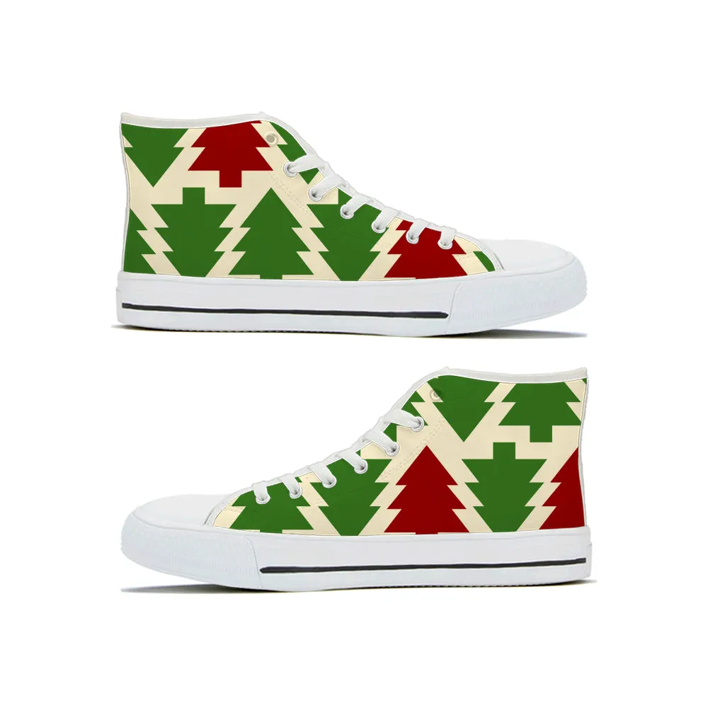 Diverse Panda Christmas Tree Hi Tops