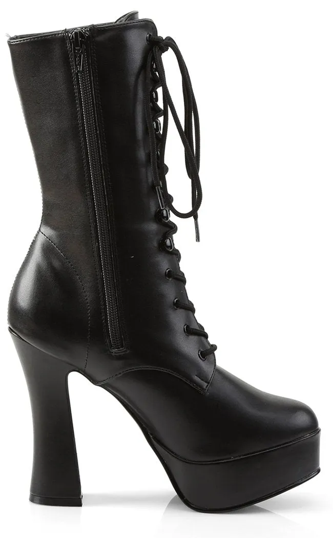 ELECTRA-1020 Black Vegan Leather Ankle Boots