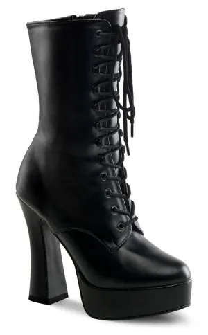 ELECTRA-1020 Black Vegan Leather Ankle Boots