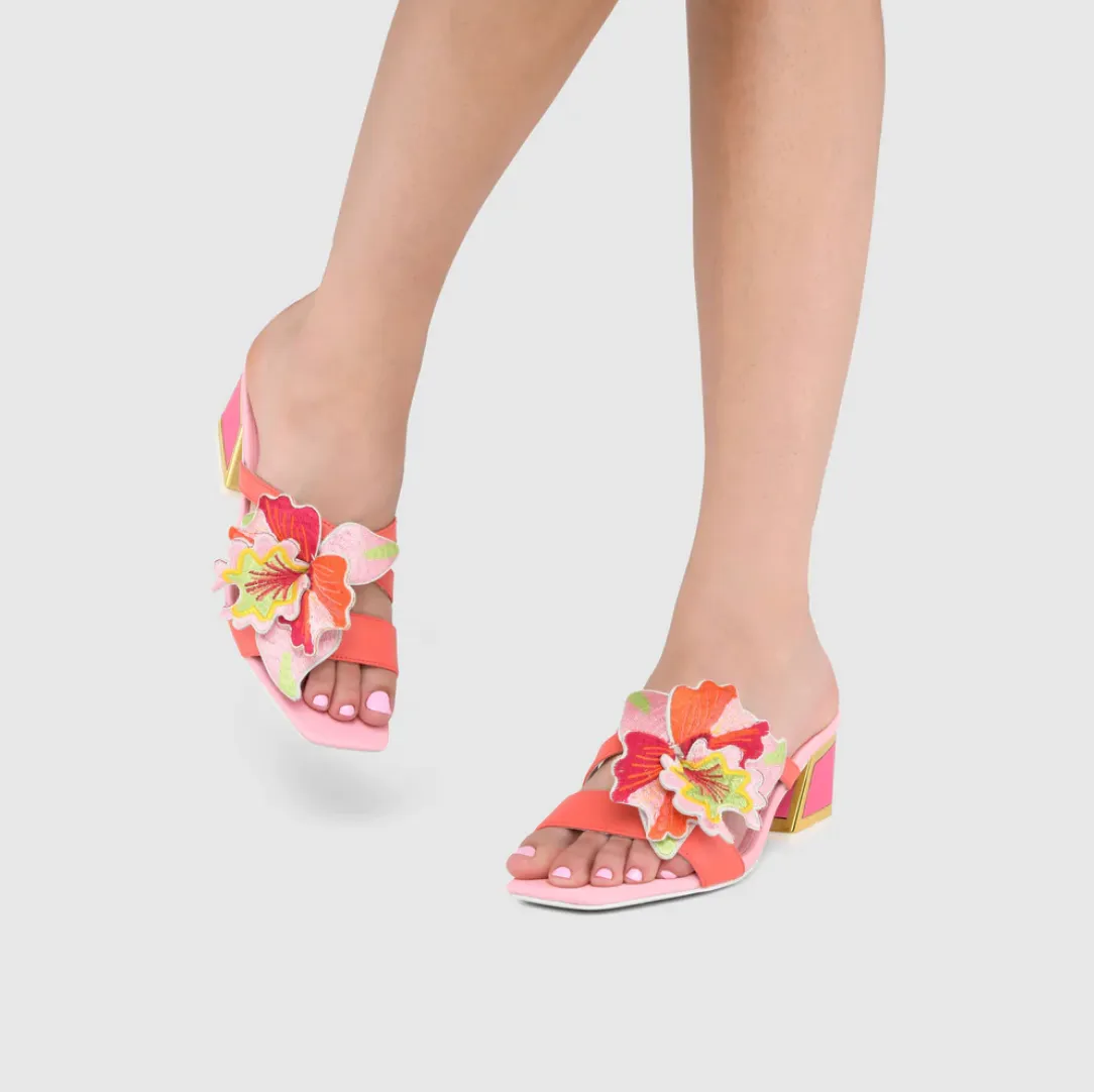 EVE CHEEKY PINK MULTI SANDALS