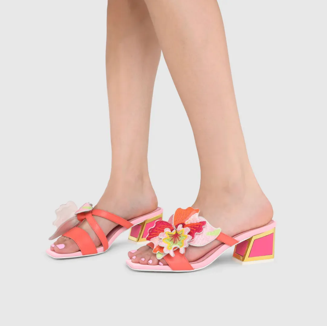 EVE CHEEKY PINK MULTI SANDALS