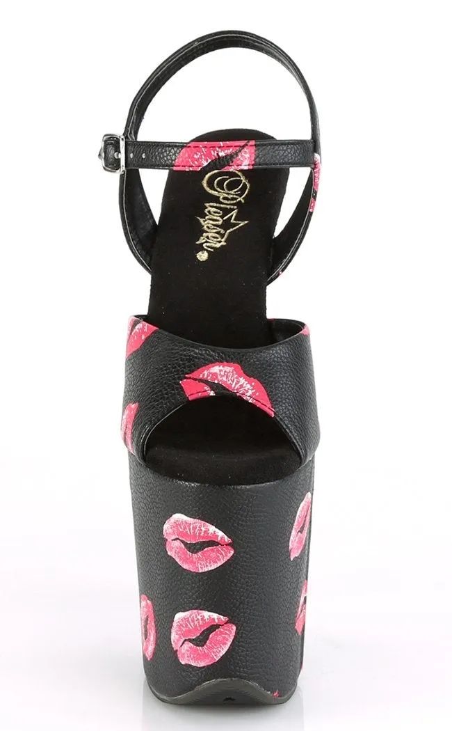 FLAMINGO-809KISSES Black & Red Platform Heels