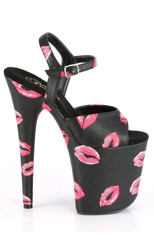 FLAMINGO-809KISSES Black & Red Platform Heels