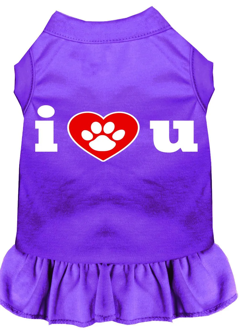 I Heart You Screen Print Dress Purple Xl (16)