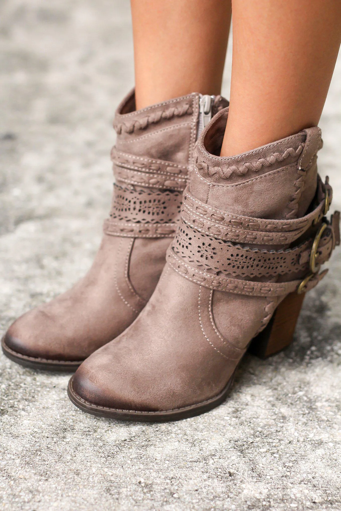 Kandinsky Taupe Booties