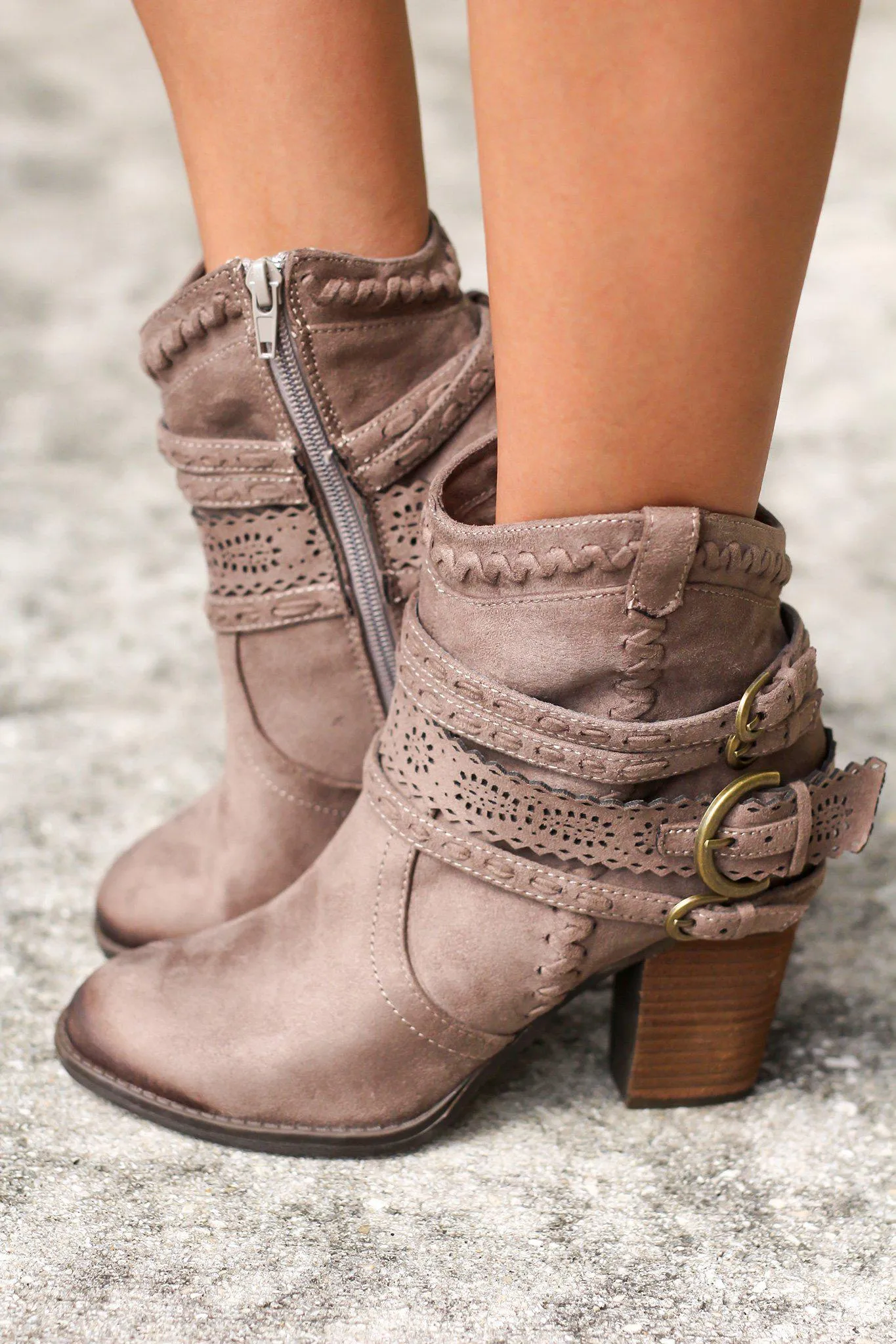 Kandinsky Taupe Booties