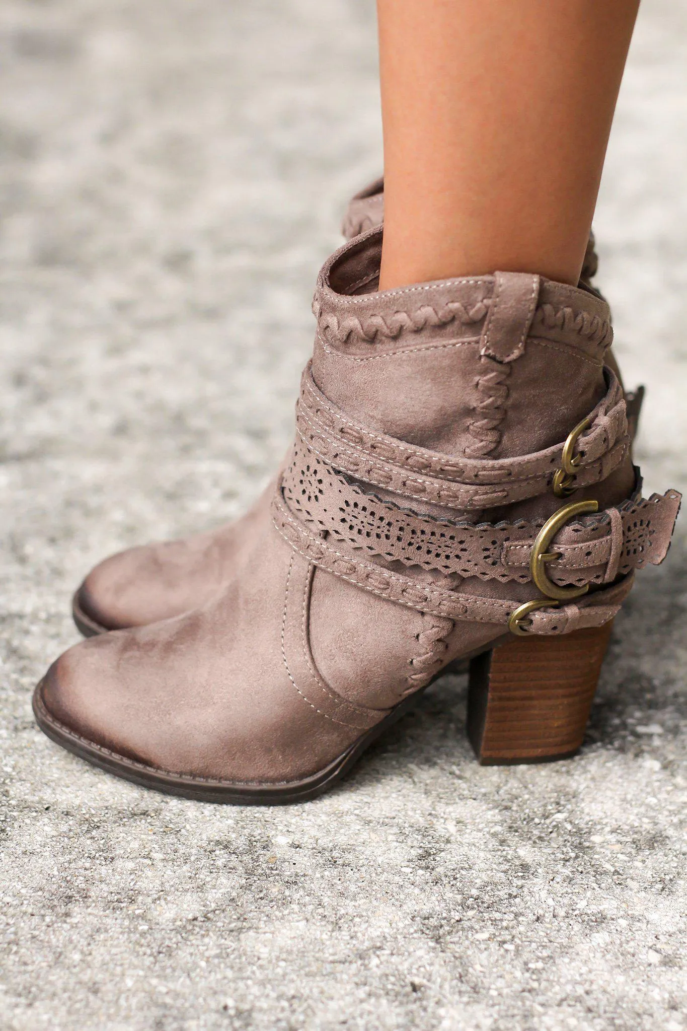 Kandinsky Taupe Booties