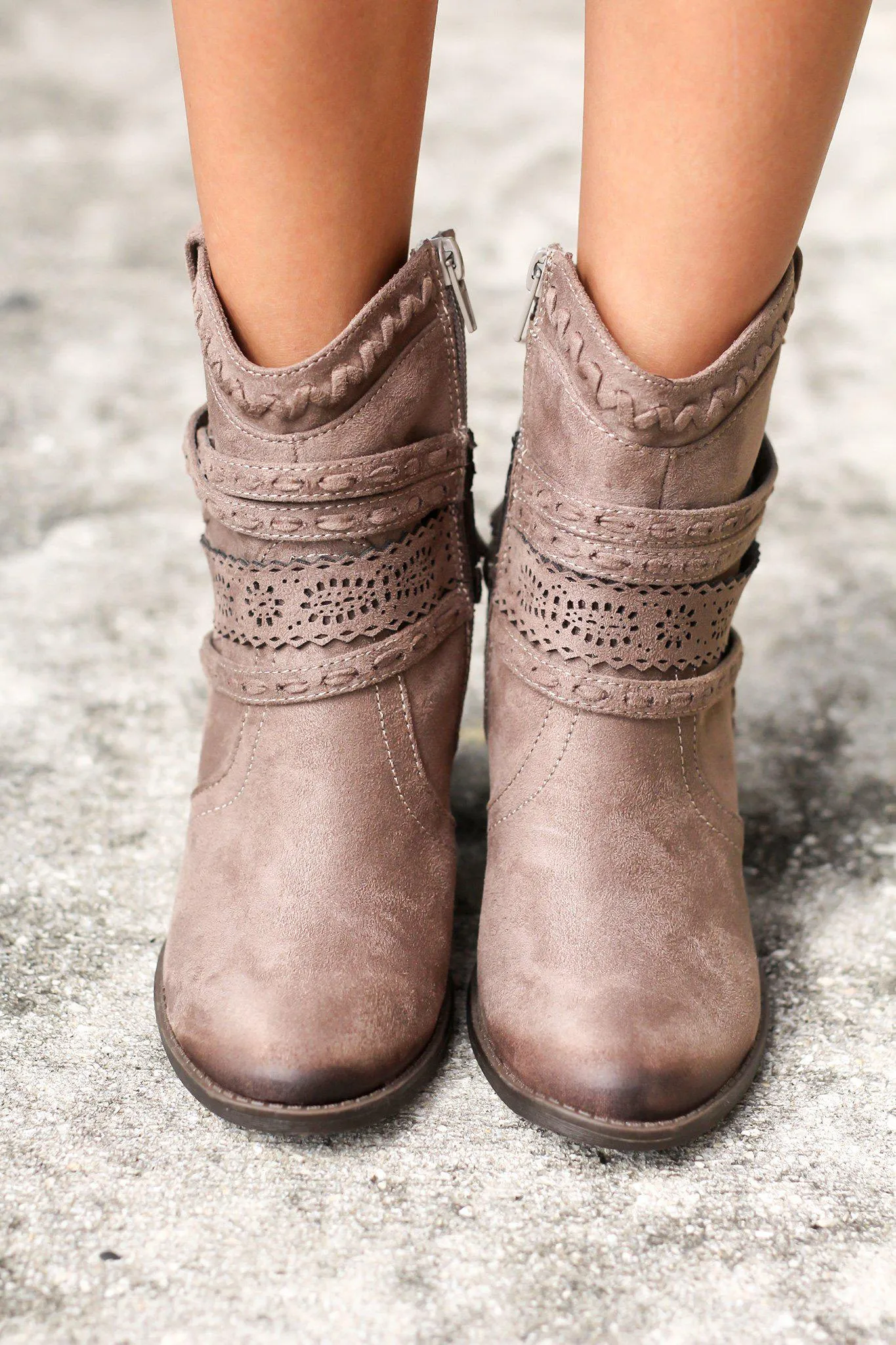 Kandinsky Taupe Booties