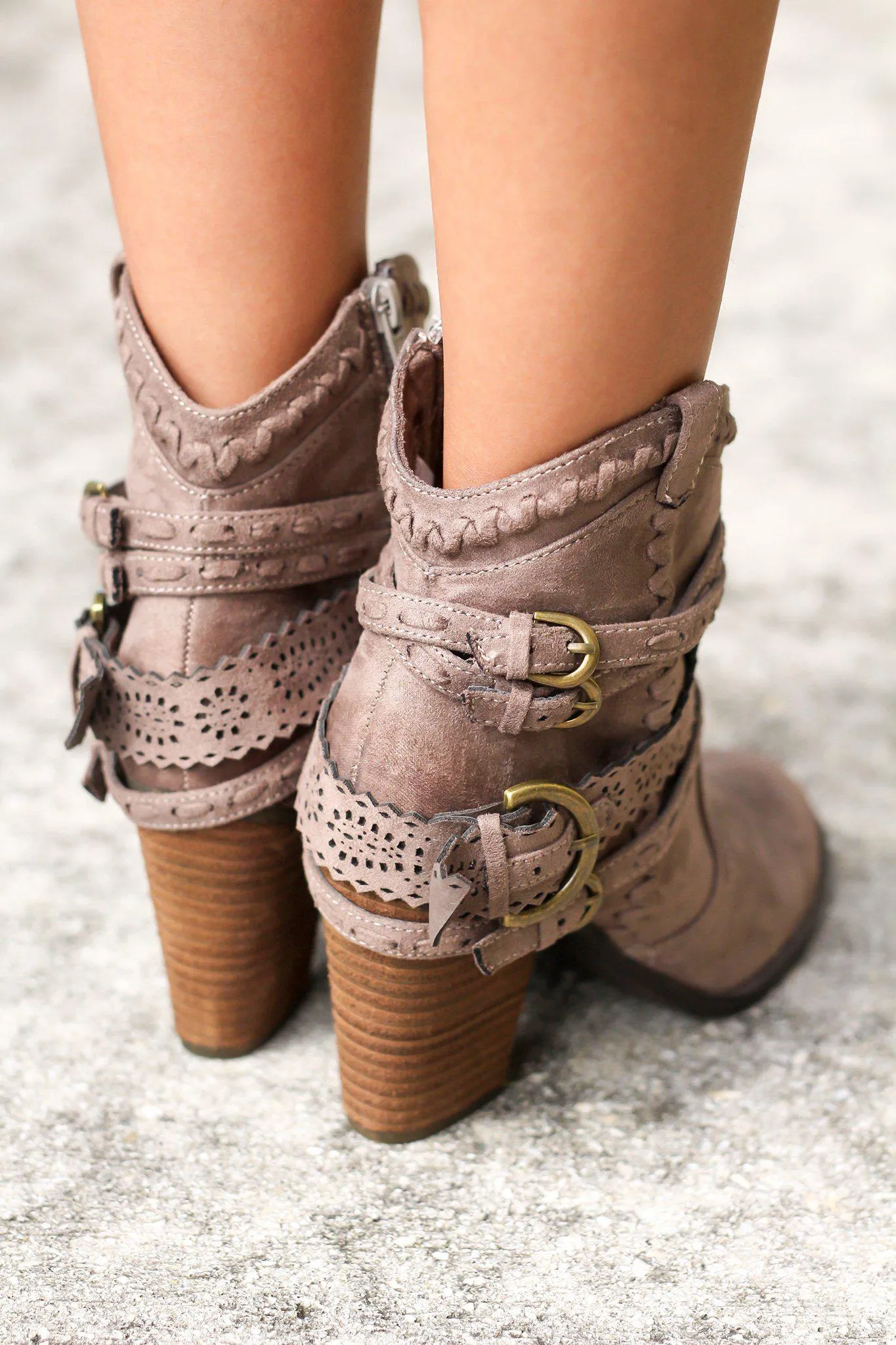 Kandinsky Taupe Booties