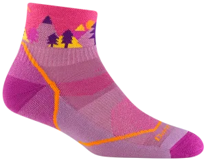 Kids Quarter Quest Lightweight Hiking Socks (Violet)