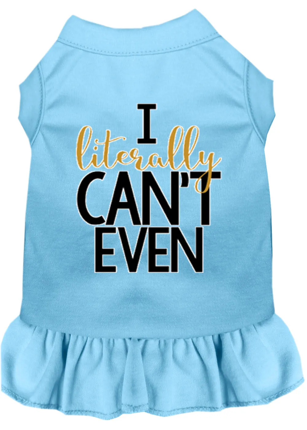 Literally Can't Even Screen Print Dog Dress Baby Blue Med (12)