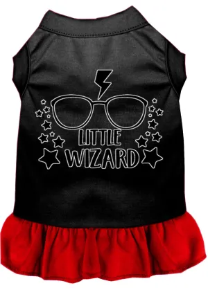 Little Wizard Screen Print Dog Dress Black With Red Xxxl (20)