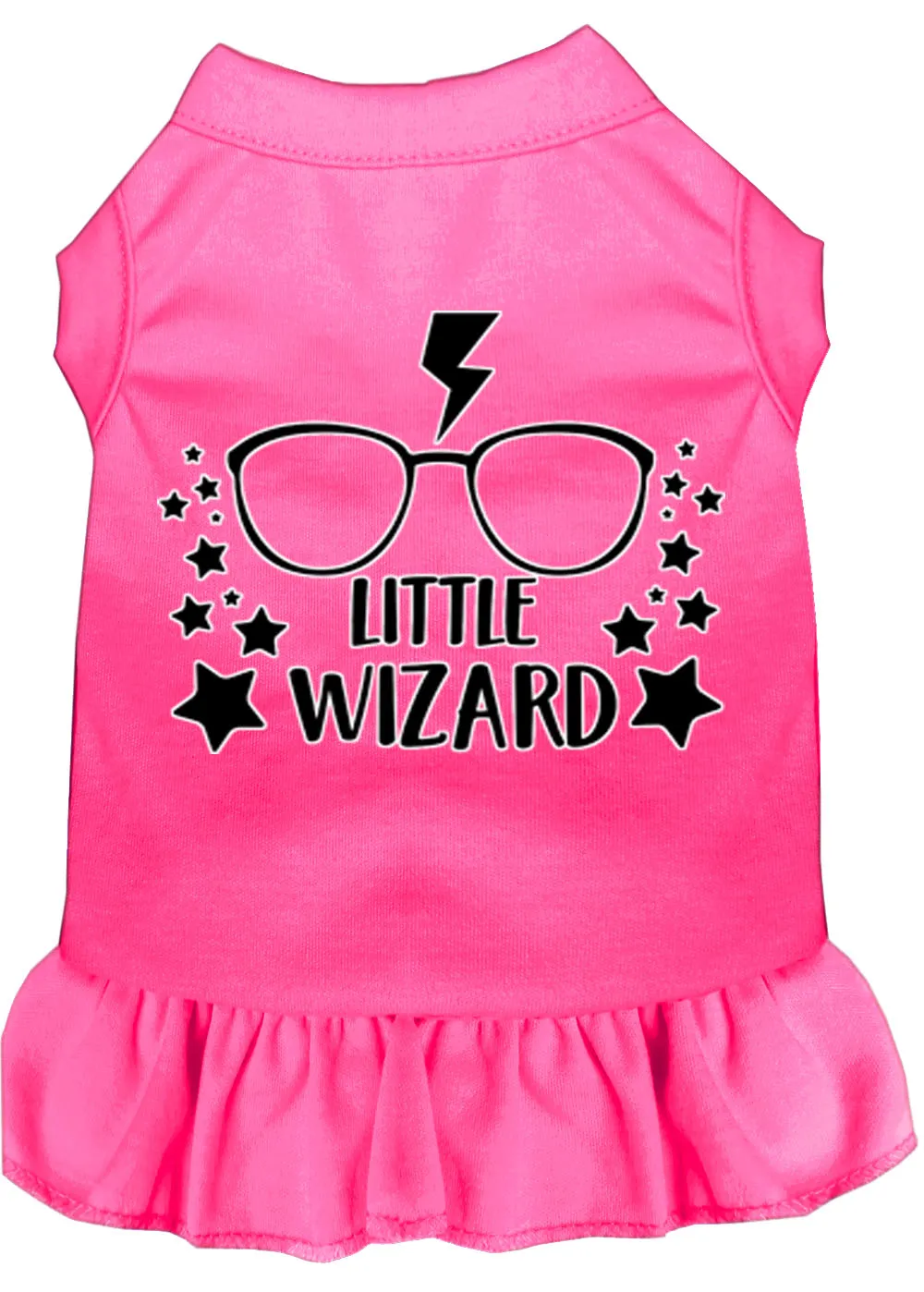 Little Wizard Screen Print Dog Dress Bright Pink Xxl (18)