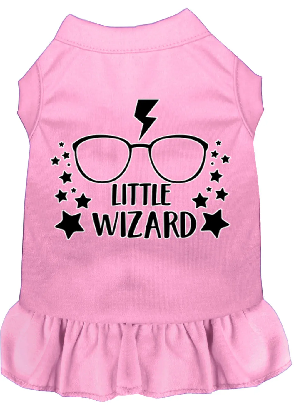 Little Wizard Screen Print Dog Dress Light Pink Sm (10)