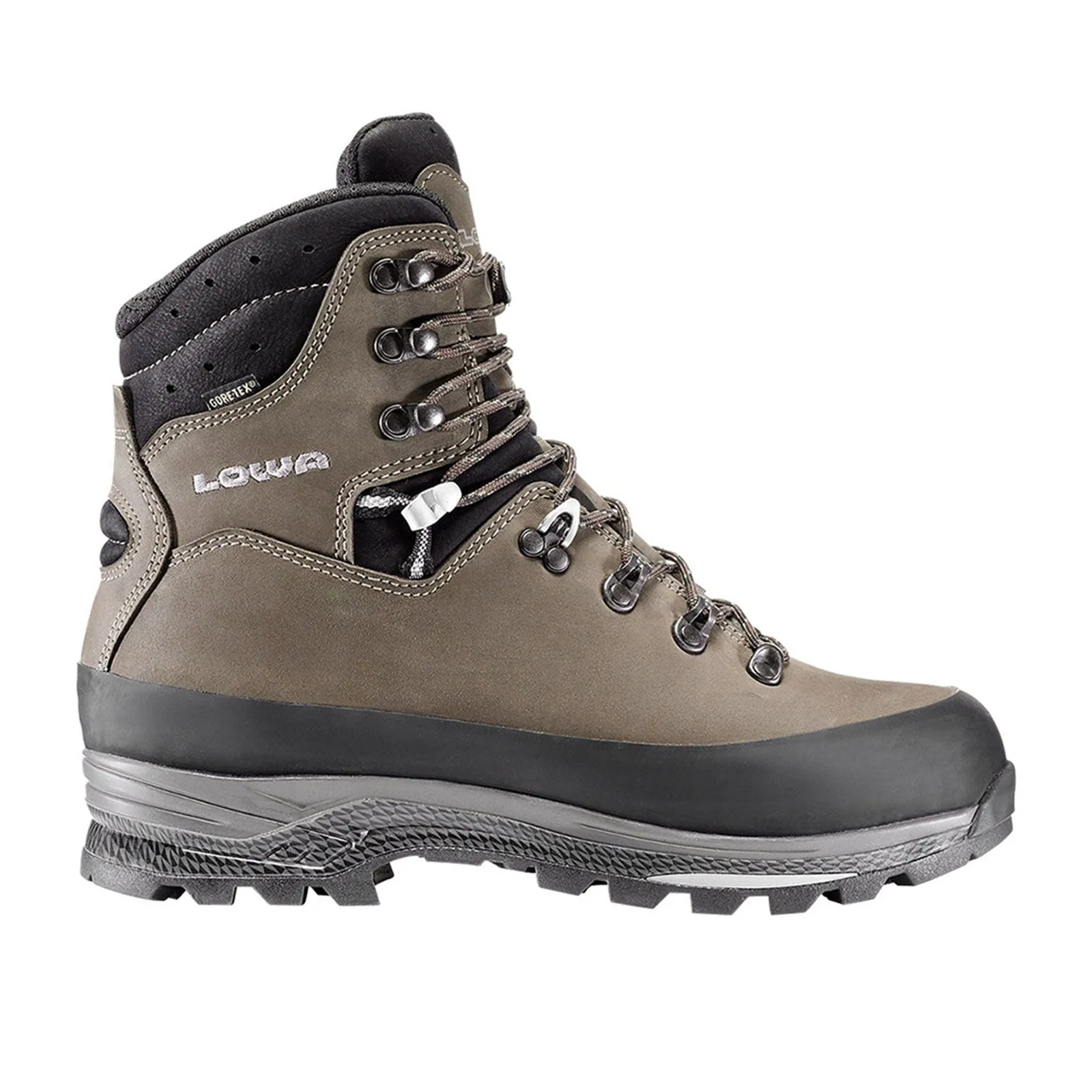 Optimized Title: Lowa Mens Tibet GTX Mid Hiking Boot in Sepia/Black