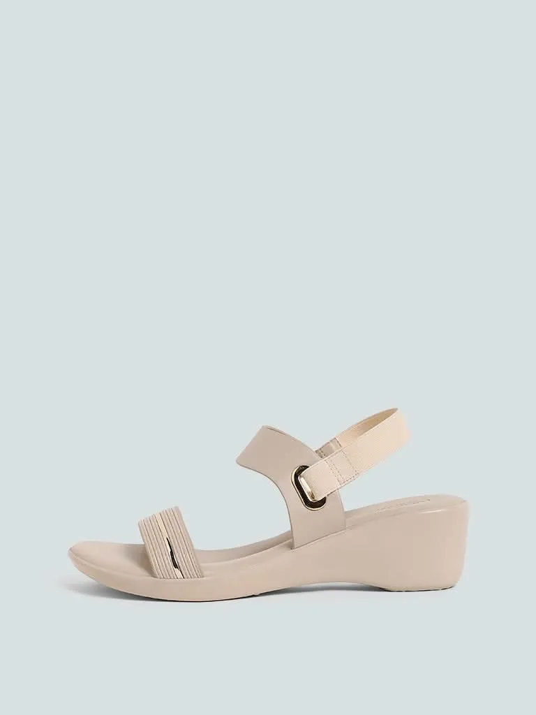 LUNA BLU Beige Slingback Sandals