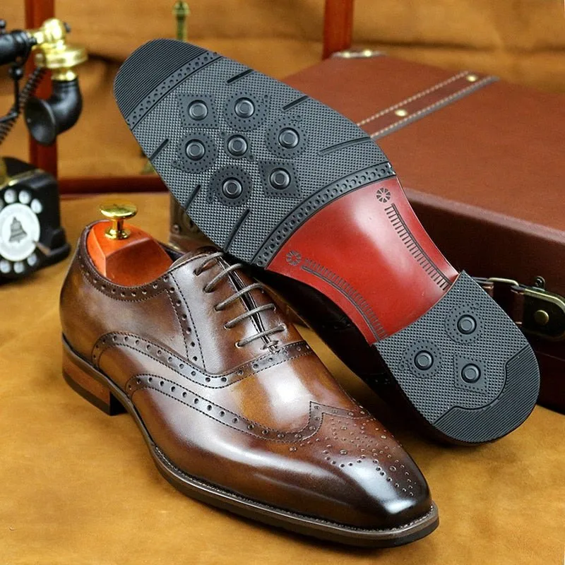 Luxe Italian Leather Platform Oxford Dress Shoes